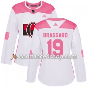 Adidas Maillot de Hockey Ottawa Senators Derick Brassard 19 2017-2018 Blanc Rose Fashion Authentic - Femme